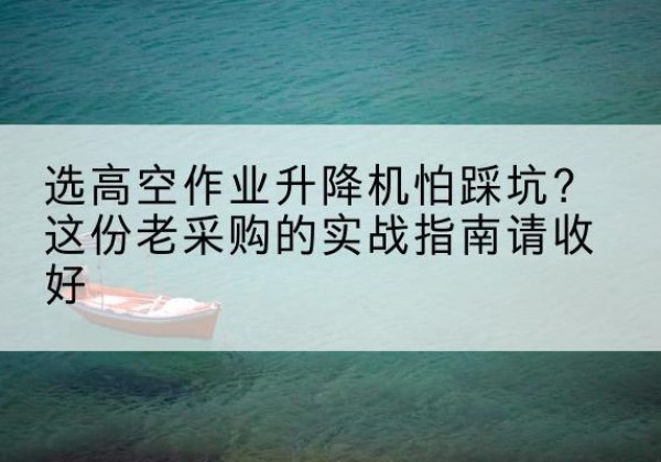 歙县高空作业升降机厂家推荐-选高空作业升降机怕踩坑？这份老采购的实战指南请收好